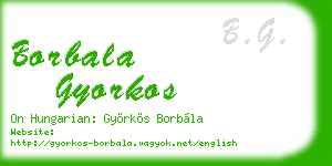 borbala gyorkos business card